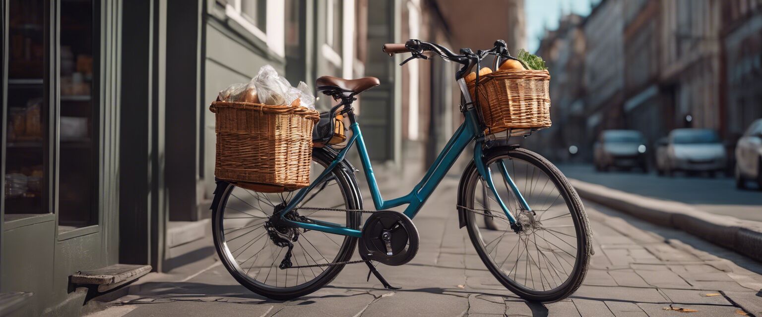 Commuter bike with rack and basket